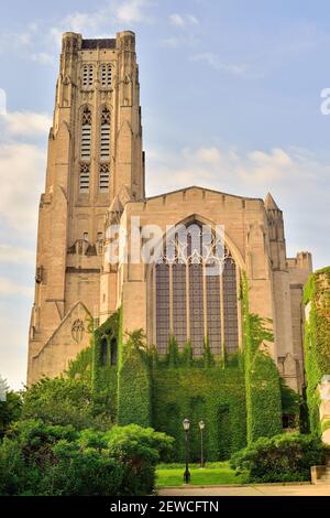 Chicago, Illinois, Stati Uniti. Rockefeller Memorial Chapel nel campus dell'Università di Chicago. Foto Stock