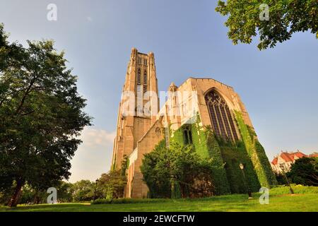 Chicago, Illinois, Stati Uniti. Rockefeller Memorial Chapel nel campus dell'Università di Chicago. Foto Stock