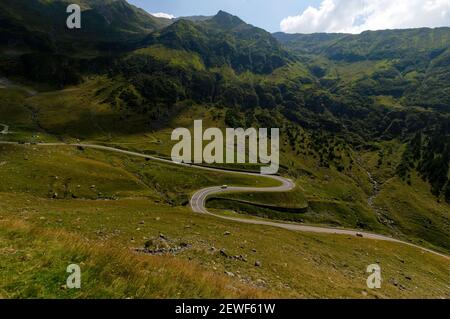 Transfagarasan autostrada di montagna in Romania Foto Stock