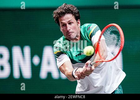 Robin Haase dei Paesi Bassi durante il torneo mondiale di tennis ABN AMRO 2021, torneo ATP 500 il 1 marzo 2021 al Rotterdam Ahoy a Rotterdam, Paesi Bassi - Photo Henk Seppen / Orange Pictures / DPPI / LiveMedia Foto Stock