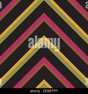 Rainbow Chevron diagonale striato senza cuciture motivo sfondo adatto per la moda tessile, grafica Foto Stock
