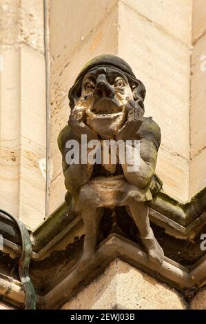 BRIDLINGTON, NORTH YORKSHIRE, UK - 19 MARZO 2010: Gargoyles sulla Chiesa del Priorato di Bridlington Foto Stock