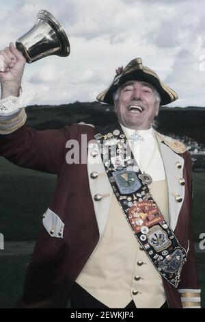 L'annuale National Town CRIERS Championship a Hastings, East Sussex, Inghilterra, Regno Unito. Circa anni '90 Foto Stock