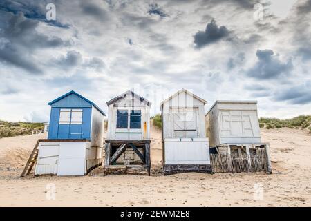 Les Chalets de Blériot-plage, Francia, Côte d'opale Foto Stock