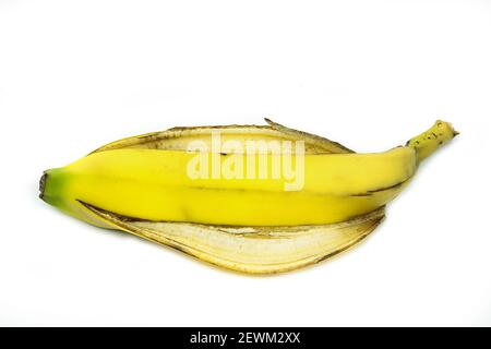 buccia di banana Foto Stock