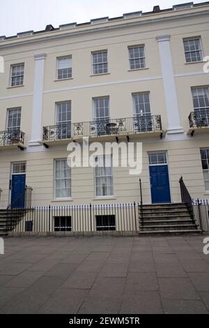 Recentemente ristrutturato Regency case con vista sui Giardini Imperiali Montpelier Cheltenham UK Foto Stock