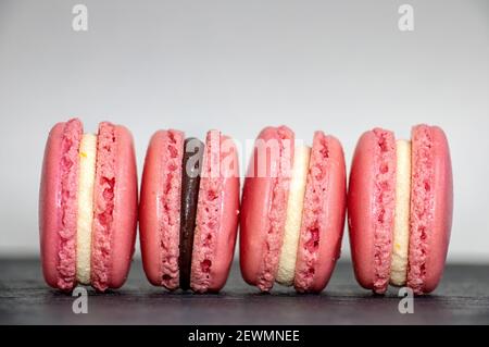 Macaron in diversi look Foto Stock