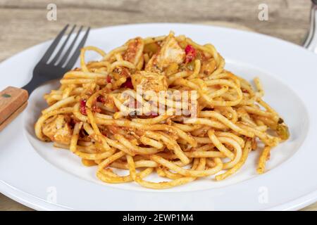 Pasta di pollo Foto Stock