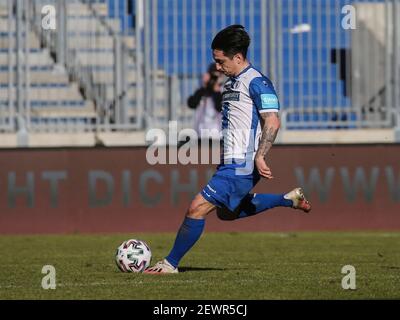 Calciatore turco-tedesco Baris Atik 1° FC Magdeburg DFB 3.Liga Stagione 2020-21 Foto Stock