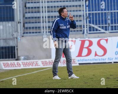 Allenatore Christian Titz 1° FC Magdeburg DFB 3° campionato Stagione 2020-21 Foto Stock