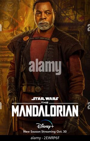 Star Wars: Il Mandaloriano (2020) stagione 2 creato da Jon Favreau e protagonista Carl Weathers come Greef Karga nelle continue avventure di un cacciatore di taglie solite. Foto Stock