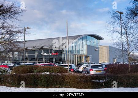 Tetbury Audi Dealership Showroom, Gloucestershire, Regno Unito Foto Stock