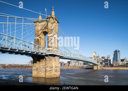 Roebling Bridge Foto Stock