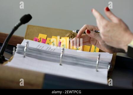 Washington, Stati Uniti. 03 marzo 2021. Il 3 marzo 2021, il segretario alla stampa della Casa Bianca, Jen Psaki, ha tenuto un briefing presso la Casa Bianca di Washington. Foto di Yuri Grippas/Pool/Sipa USA Credit: Sipa USA/Alamy Live News Foto Stock