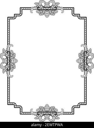 Cornice bordo Art Deco stile Illustrazione Illustrazione Vettoriale