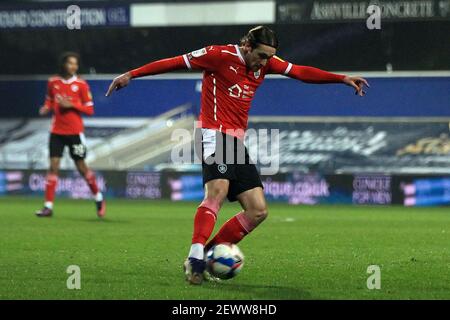 Londra, Regno Unito. 03 marzo 2021. Callum Brittain di Barnsley in azione. EFL Skybet Championship, Queens Park Rangers contro Barnsley al Kiyan Prince Foundation Stadium di Loftus Road a Londra mercoledì 3 marzo 2021. Questa immagine può essere utilizzata solo per scopi editoriali. Solo per uso editoriale, è richiesta una licenza per uso commerciale. Nessun utilizzo nelle scommesse, nei giochi o nelle pubblicazioni di un singolo club/campionato/giocatore. pic by Steffan Bowen/Andrew Orchard sports photography/Alamy Live news Credit: Andrew Orchard sports photography/Alamy Live News Foto Stock