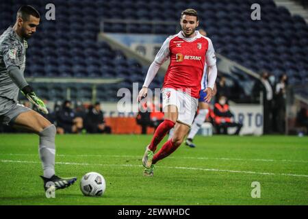 Abel Ruiz di Braga durante il TACA de Portugal maschile Gioco tra Porto e Braga all'Estadio do Dragao no Porto Foto Stock