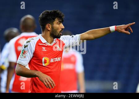 3 marzo 2021; Estadio do Dragao, Porto, Portogallo; TACA De Portugal Football, FC Porto contro Braga; Ricardo Estgaio di Braga Foto Stock