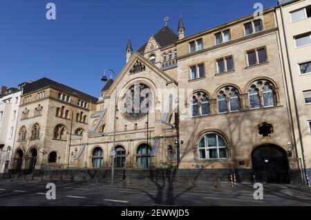 La sinagoga neo-romanica di Roonstraße a colonia Foto Stock