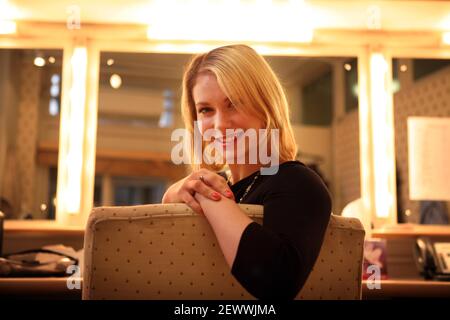 Emma Williams protagonista del nuovo show di westend disperatamente in cerca Susan al Novello Theatre London pic David Sandison 11/10/2007 Foto Stock