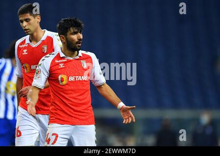 3 marzo 2021; Estadio do Dragao, Porto, Portogallo; TACA De Portugal Football, FC Porto contro Braga; Ricardo Estgaio di Braga Foto Stock