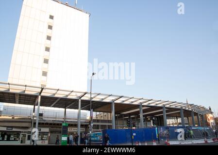 Stazione di Ealing Broadway in costruzione Foto Stock