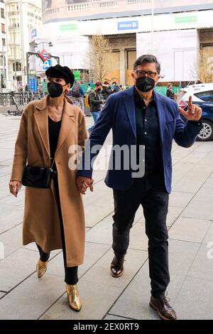 Madrid, Spagna. 3 marzo 2021. Madrid, Spagna. 03 marzo 2021. L'attore Carlos Bardem arriva ai leader climatici 2021 a Madrid mercoledì 03 marzo 2021. Credit: STAMPA CORDON/Alamy Live News Foto Stock