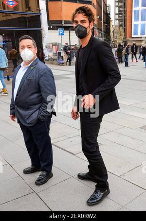 Madrid, Spagna. 3 marzo 2021. Madrid, Spagna. 03 marzo 2021. Il modello Jon Kortajarena arriva per i leader climatici 2021 a Madrid mercoledì 03 marzo 2021. Credit: STAMPA CORDON/Alamy Live News Foto Stock