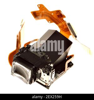 Funzionamento di una fotocamera digitale (Nikon D200) mirino e pentaprisma Foto Stock