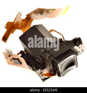 Funzionamento di una fotocamera digitale (Nikon D200) mirino e pentaprisma Foto Stock