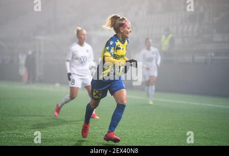 Malmoe, Svezia. 03 marzo 2021. Isabelle Meyer (10) di St. Pollen visto nella partita della UEFA Women's Champions League tra il FC Rosengaard contro St. Pollen a Malmö Idrottsplats a Malmö. (Photo Credit: Gonzales Photo/Alamy Live News Foto Stock