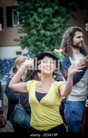 Cumbia ha suonato a Roma Foto Stock