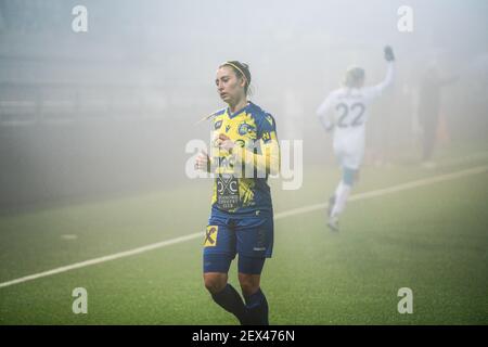 Malmoe, Svezia. 03 marzo 2021. Isabelle Meyer (10) di St. Pollen visto nella partita della UEFA Women's Champions League tra il FC Rosengaard contro St. Pollen a Malmö Idrottsplats a Malmö. (Photo Credit: Gonzales Photo/Alamy Live News Foto Stock