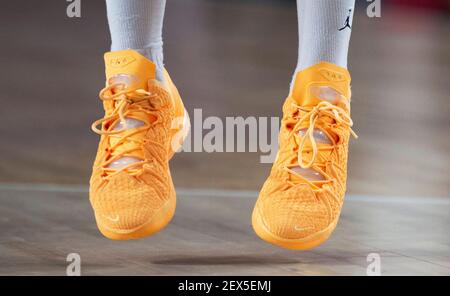 Podgorica, Montenegro. 20 febbraio 2021. Le scarpe di Yakuba Ouattara. Credit: Nikola Krstic/Alamy Live News Foto Stock