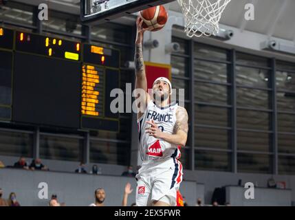 Podgorica, Montenegro. 20 febbraio 2021. Isaia Cordinier di Francia. Credit: Nikola Krstic/Alamy Live News Foto Stock