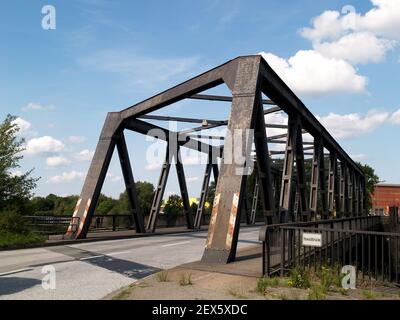 Ponte Howaldt al porto di Amburgo, Germania Foto Stock