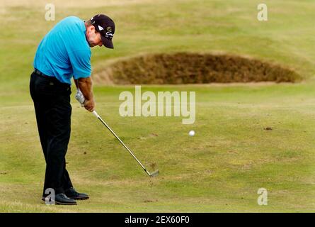 IL CAMPO DA GOLF APERTO AL TROON 2004 2° GIORNO. THOMAS LEVET 2 SULLA 9 7/2004/16 FOTO DAVID ASHDOWNOpen Golf Troon 2004 Foto Stock