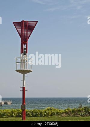 Marker Buoy al porto di Helgoland, Germania Foto Stock