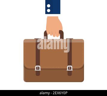 Imprenditore mano valigetta di contenimento Illustrazione Vettoriale