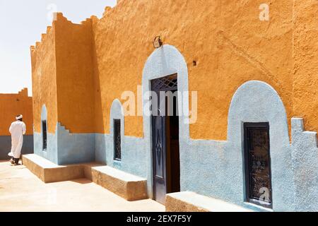 dettagli architettonici di un tipico edificio rivestito di fango che si trova in il deserto Foto Stock