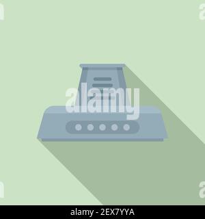 Icona di ventilazione della cucina elettrica, stile piatto Illustrazione Vettoriale