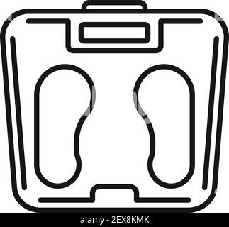 Icona delle scale intelligenti WiFi, stile contorno Illustrazione Vettoriale