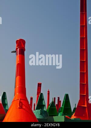 Cantiere di boa a Norderney, Germania Foto Stock