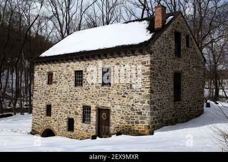 Antico mulino restaurato – New England, USA Foto Stock