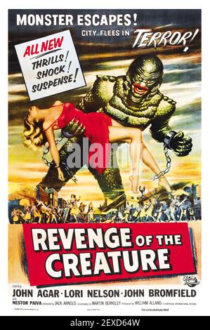 Vendetta della creatura (alias il ritorno della creatura e il ritorno della creatura dalla Laguna Nera) poster del film d'epoca. 1955. Foto Stock