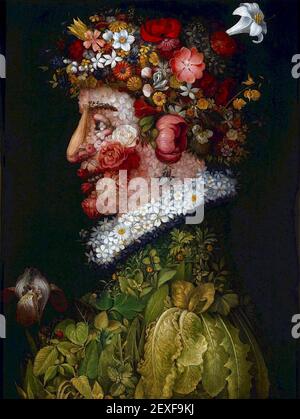 Giuseppe Arcimboldo, 'Pring', da Four Seasons, 1563. Foto Stock