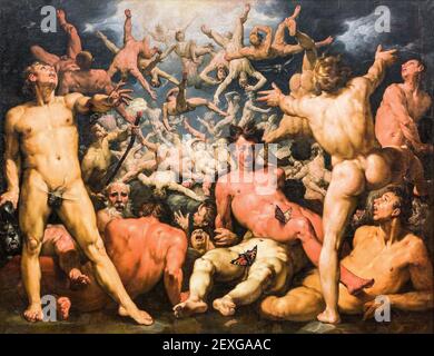 La caduta dei Titani, 1588-1590. Cornelis van Haarlem Foto Stock