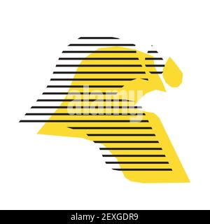 Kuwait - silhouette country Illustrazione Vettoriale