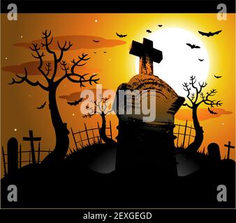 Halloween illustrazione dello sfondo Foto Stock