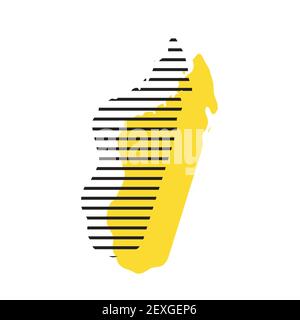 Madagascar - silhouette di campagna Illustrazione Vettoriale